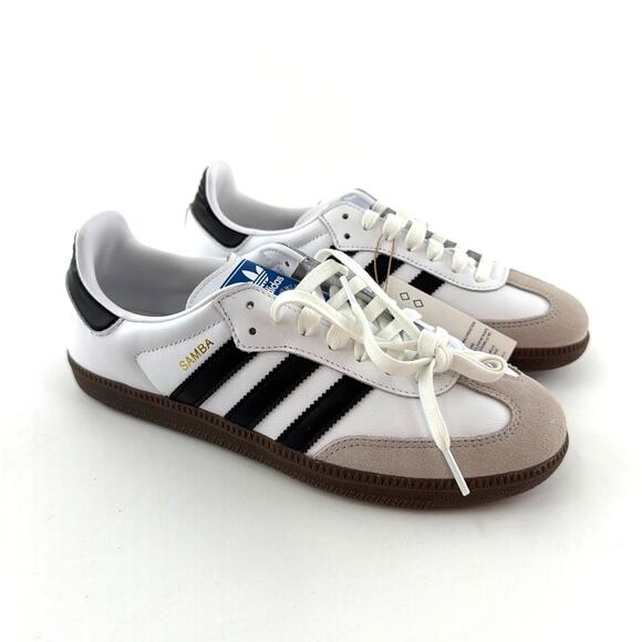 Adidas Women's Cloud White Core Black Clear Granite Samba OG Sneakers Size 8.5 - Picture 4 of 12